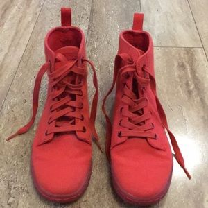 Red hot Dr. Martens Hackney boots